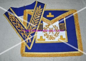 Grand Officers Full Dress Embroidered Apron & Collar - Click Image to Close